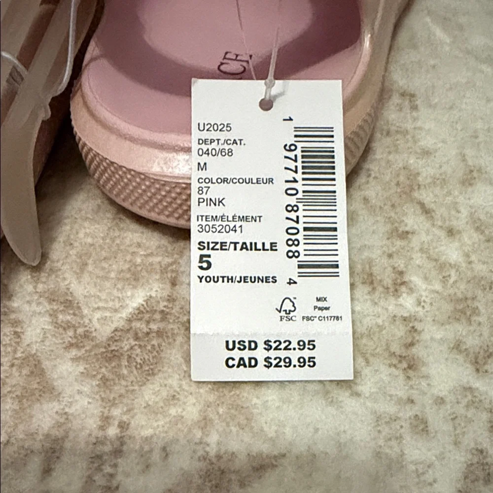 🆕 The Children's Place Shimmering Pink Kids Sandals Girls size 5